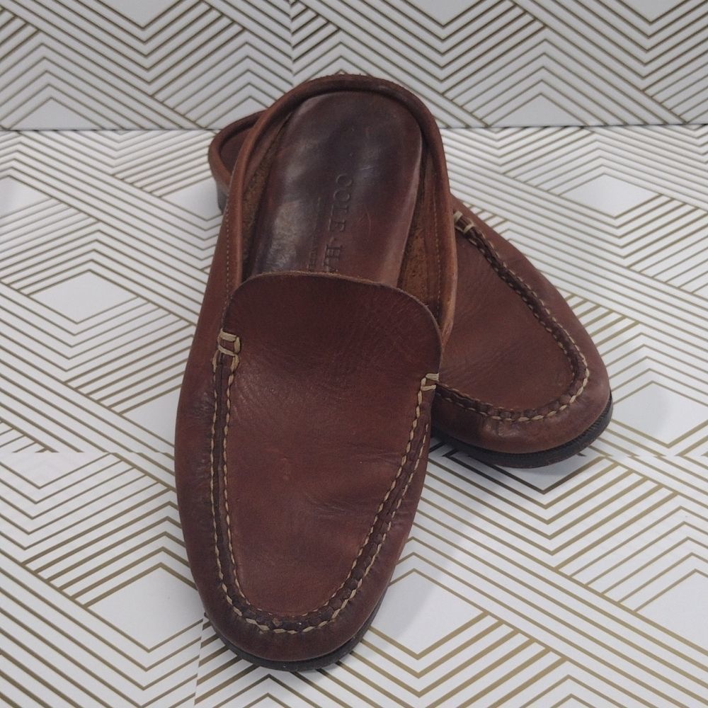 Cole Haan Country Mule Slides Womens Elkins Saddle Tan Moc